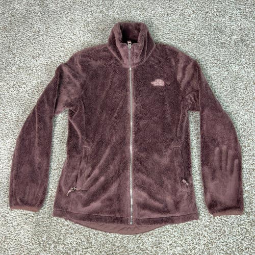 The North Face Jacket Womens Small Maroon Hiking Osito High Pile Fleece Full Zip