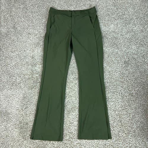 Athleta Pants Womens 12 Tall Green Travel Commuter Stellar Flare Trouser Office