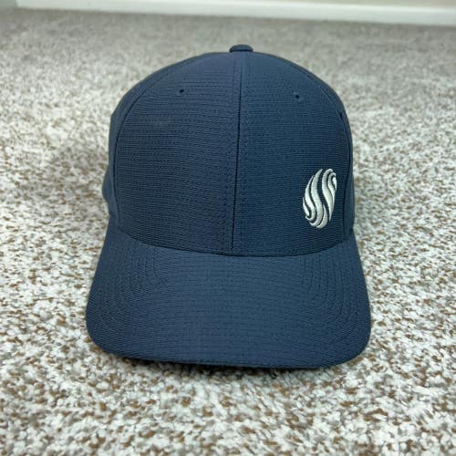 Travis Mathew Hat Mens Large Stretch Navy Blue Golf Athletic Flexfit Cap Logo