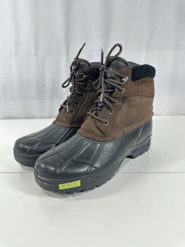 #458 Thermolite Boots Adult 4 Rain Snow Leather Upper Rubber Sole Sz 12