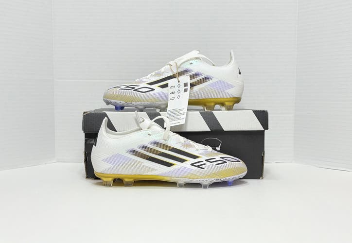 White Kids 3 (Big Kids) Adidas F50 Elite FG Firm Ground J Junior Soccer Cleats Football Boots JH7713