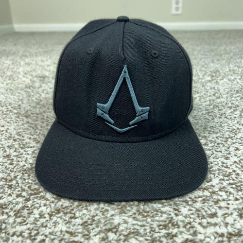 Assassin's Creed Hat Cap Snap Back Mens One Size Black Logo Video Game Graphic