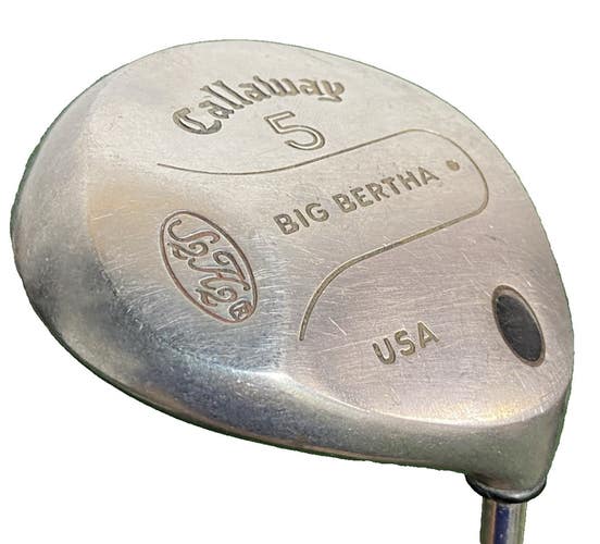 Callaway Big Bertha S2H2 5 Wood 18 RH Memphis 10 Stiff Steel 41.5 New Jumbo Grip