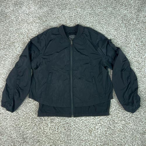 Athleta Jacket Womens Medium Black Bomber Zip Lightweight Windbreaker