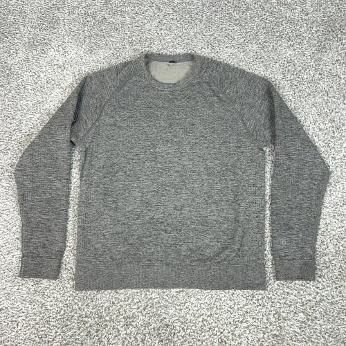 Lululemon Athletica Sweatshirt Mens Large Gray Pullover Crewneck Raglan Logo