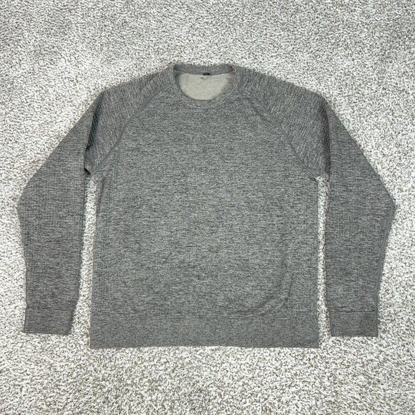 Lululemon Athletica Sweatshirt Mens Large Gray Pullover Crewneck Raglan Logo