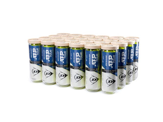 Dunlop ATP Tour Tennis Balls (24 Can Case (72 Balls), Regular Duty)