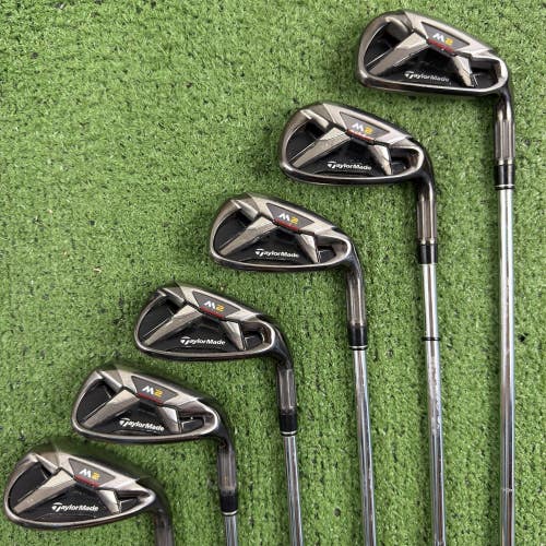 Taylormade M2 2016 Iron Set 7-PW AW SW Reax 88g Stiff Flex Steel