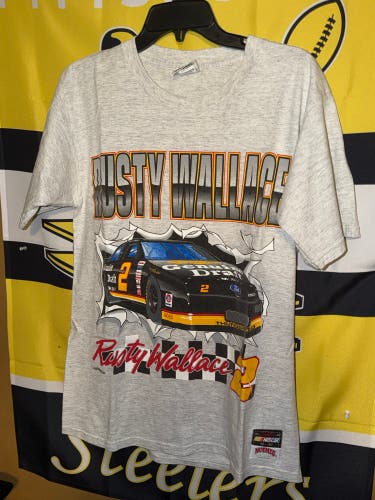 Nutmeg Mills NASCAR Racing Rusty Wallace #2 Graphic T Shirt Men’s Size Large Used