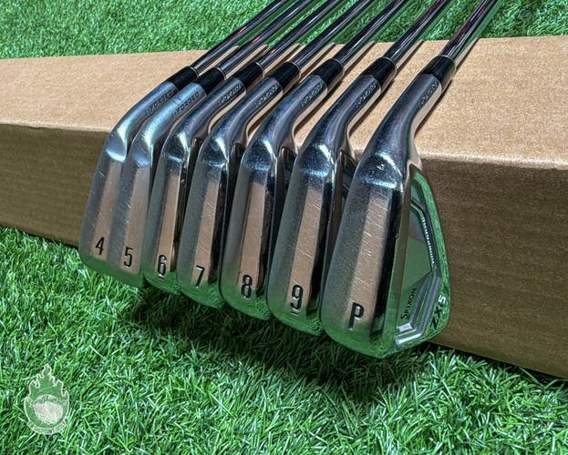 UsedRH Srixon ZXi4/ZXi5 Forged Irons 4-PW CT-100 Stiff Steel Golf Club Set