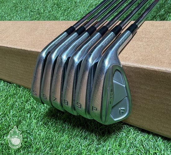 Used TaylorMade P-7CB Forged Irons 5-PW KBS $-Taper Stiff Flex Steel Golf Set