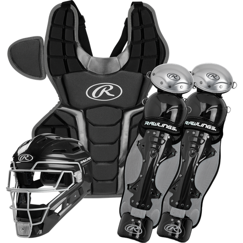 New Rawlings RENEGADE AGES 12 AND UNDER Catchers Protective Set Black And Silver 11873-RAWR2CSYBSIL