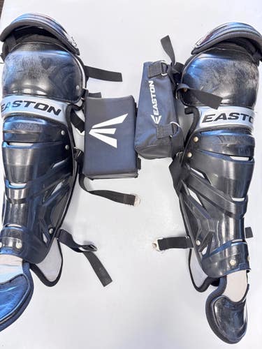 Used Easton GAMETIME INT Catchers Leg Guards White Intermed 11860-S000316435