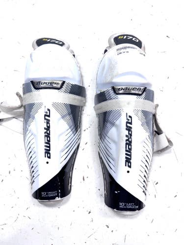 Used Bauer 170 Youth Shin Guards White 10" 11860-S000316412