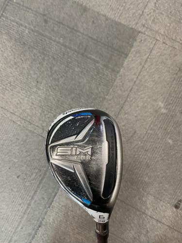 Used Taylormade SIM MAX Mens Hybrid Club RH 6 Hybrid 11614-S000244753