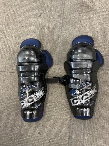 Used CCM SG120 Senior Shin Guards Black 11" 11614-S000244841