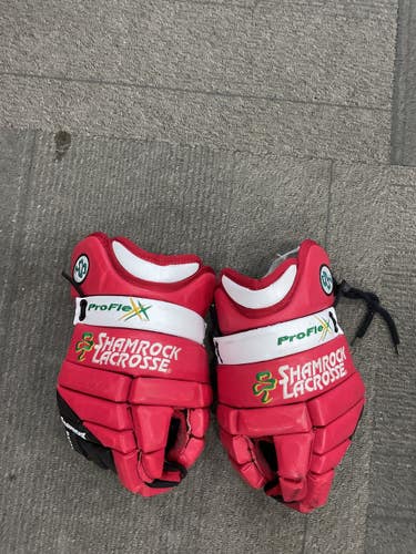 Used PROFLEX LACROSSE Lacrosse Gloves Mens Red 12" 11614-S000244838