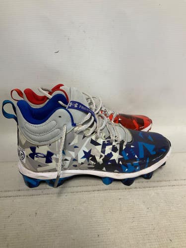 Used Under Armour FREEDOM BB/SB Cleats Royal/Red/Grey Junior 05.5 11823-S000042106