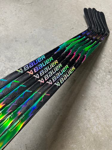 6 PACK 95 Flex P92 Senior Bauer Flylite Left Hand Hockey Stick Mikko Rantanen NHL Pro Stock