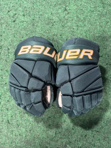 Green Junior Bauer Vapor Team Elite Gloves 12" (Used) | Vermont Junior Catamounts