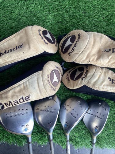 TaylorMade Burner Supersteel Fairway Woods Set 1-3-5-7 With Ladies Graphite
