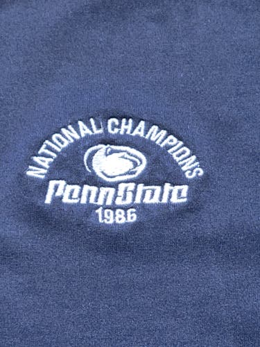 Vintage Penn State Nittany Lions Football 1986 National Champions Polo Shirt, Adult Large