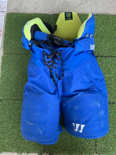 Blue Senior Medium Warrior alpha Hockey Pants Pro Stock (Used)