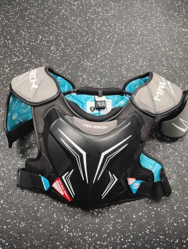 Used Maverik EKG Lacrosse Shoulder Pads Black SM 11849-S000044768