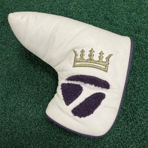 Taylor Made "The Crown" Blade Putter Headcover (White/Gold/Purple) Golf 2024