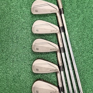 Sub 70 669-TC Forged Iron Set 5-PW RH KBS Regular Flex 110 Steel Shafts 2 FLAT