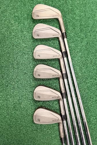 Sub 70 669-TC Forged Iron Set 5-PW RH KBS Regular Flex 110 Steel Shafts 2 FLAT