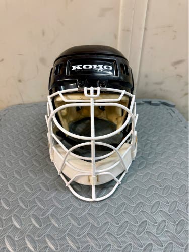 1982 Black Koho 5000 Senior Hockey Helmet Vintage Sportmask SM-90 Cage Mask Goalie Combo