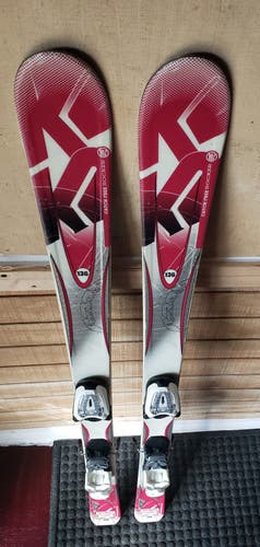 136 GIRLS Skis K2 AMP JSL 12 w/MARKER MOD 4.5 BINDINGS *USED* CLEANED*READY TO USE