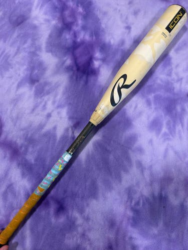 2025 Rawlings Icon Composite Bat USABat Certified (-12) Composite 19 oz 31" (Used)