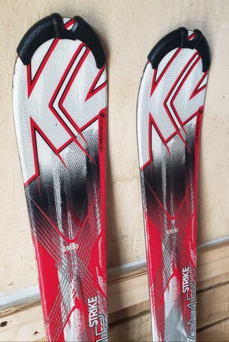 136cm SKIS K2 AMP Strike with SALOMON L7 EZ TRACK SYSTEM BINDINGS *USED* CLEANED