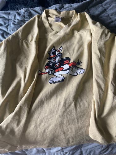 Gold XL Men's Jersey (Used) Danbury Hat Tricks NAHL