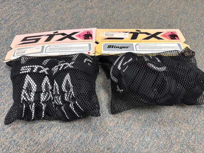 STX Stinger Lacrosse Gloves (New) 2 pair