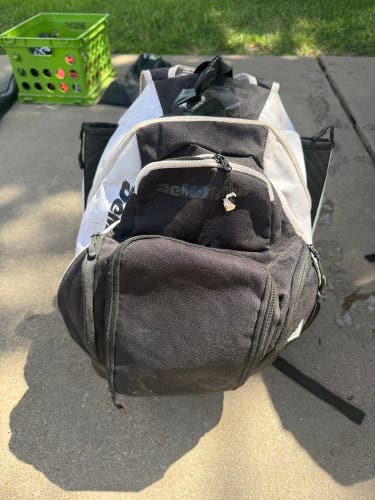 DeMarini Voodoo Baseball Softball Equipment Backpack Bat Bag Black/White