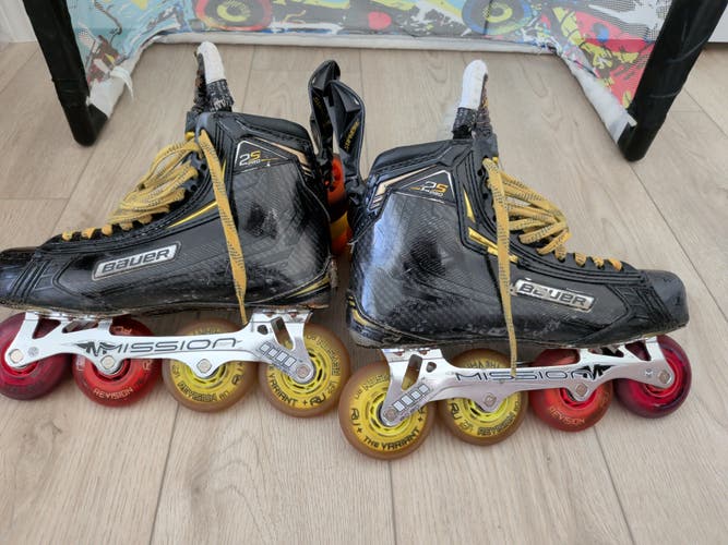 Bauer Supreme 2S Pro Converted Inline Roller Skates Size 9.5 (Used)