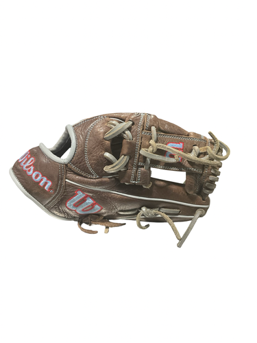 Used Wilson A1000 BROWN GLOVE BB/SB Glove RH Throw Brown 11 3/4" 11834-S000057593