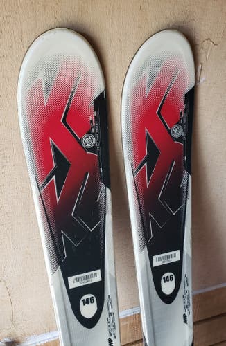 146 JR. Skis K2 AMP JSL 13 w/MARKER MOD 7.0 EZ TRACK BINDINGS *USED* CLEANED*READY TO USE
