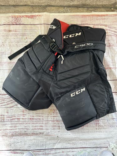 Black Junior Medium CCM CL 500 Hockey Goalie Pants (Used)