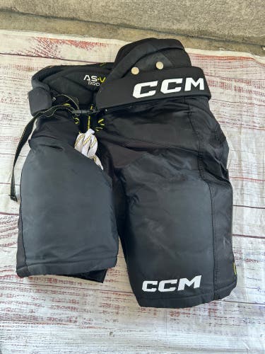 Black Senior Medium CCM Tacks AS-V Pro Hockey Pants (Used)