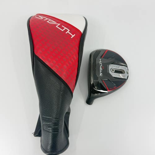 Taylormade Stealth 2 Plus 15* 3 Wood Head LH Headcover Fairway Wood Used Golf