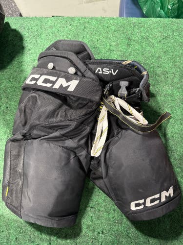Black CCM Tacks AS-V Hockey Pants (Used) | Junior Small