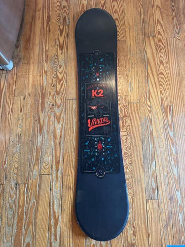 Kid's K2 Vandal Snowboard All Mountain With Bindings Soft Flex True Twin 132 cm (Used)