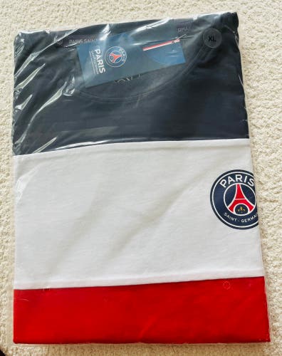 Official Paris Saint-Germain (PSG) Color Block T-Shirt – NWT / Deadstock – Size XL