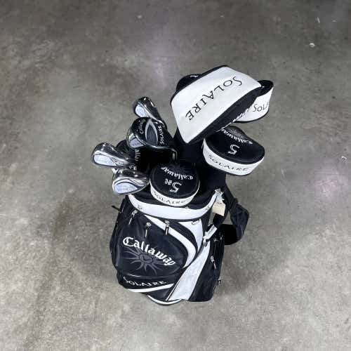 Callaway Solaire Club Set Driver 5W 7W 5H-7H 8-SW Putter Ladies RH HC +Bag