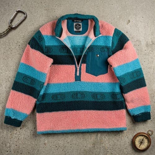 Airblaster Landform Sherpa Fleece Pullover M Aztec Skicore Dopamine Gorpcore