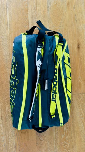 Brand New Babolat Pure Aero RH12 Tennis Bag - NWT (Grey/Yellow)